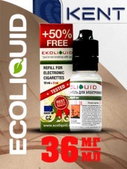 Жидкость для электронных сигарет EcoLiquid Кент, 15 мл, никотин 36 мг/мл