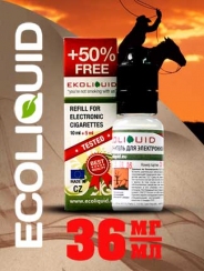 Жидкость для электронных сигарет EcoLiquid Западный табак, 15 мл, никотин 36 мг/мл