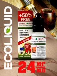 Жидкость для электронных сигарет EcoLiquid Классический Табак, 15 мл, никотин 24 мг/мл