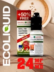 Жидкость для электронных сигарет EcoLiquid Латте, 15 мл, никотин 24 мг/мл