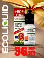 Жидкость для электронных сигарет EcoLiquid Ваниль, 15 мл, никотин 36 мг/мл
