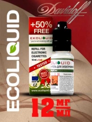 Жидкость для электронных сигарет EcoLiquid Давидофф, 15 мл, никотин 12 мг/мл