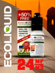 Жидкость для электронных сигарет EcoLiquid Восточный табак, 15 мл, никотин 24 мг/мл
