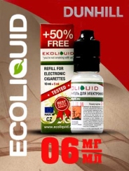 Жидкость для электронных сигарет EcoLiquid Данхилл, 15 мл, никотин 06 мг/мл
