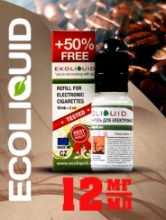 Жидкость для электронных сигарет EcoLiquid Кофе, 15 мл, никотин 12 мг/мл