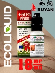 Жидкость для электронных сигарет EcoLiquid Руян, 15 мл, никотин 18 мг/мл