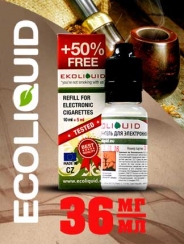 Жидкость для электронных сигарет EcoLiquid Классический Табак, 15 мл, никотин 36 мг/мл