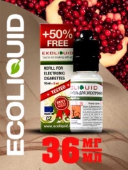 Жидкость для электронных сигарет EcoLiquid Клюква, 15 мл, никотин 36 мг/мл