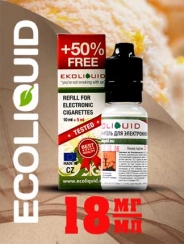 Жидкость для электронных сигарет EcoLiquid Мятная дыня, 15 мл, никотин 18 мг/мл