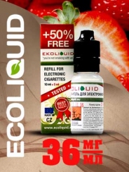 Жидкость для электронных сигарет EcoLiquid Клубника, 15 мл, никотин 36 мг/мл
