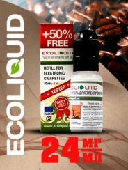 Жидкость для электронных сигарет EcoLiquid Кофе, 15 мл, никотин 24 мг/мл