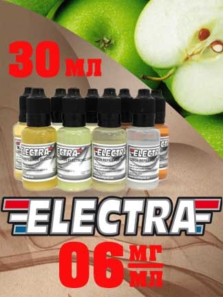 Жидкость для электронных сигарет Electra Зеленое яблоко 30 мл, никотин 6 мг/мл