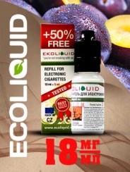 Жидкость для электронных сигарет EcoLiquid Слива, 15 мл, никотин 18 мг/мл