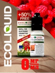 Жидкость для электронных сигарет EcoLiquid Малина, 15 мл, без никотина