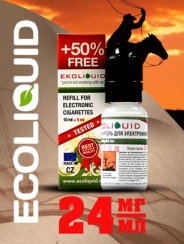 Жидкость для электронных сигарет EcoLiquid Западный табак, 15 мл, никотин 24 мг/мл