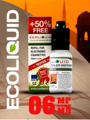Жидкость для электронных сигарет EcoLiquid Восточный табак, 15 мл, никотин 06 мг/мл