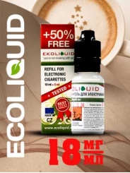 Жидкость для электронных сигарет EcoLiquid Латте, 15 мл, никотин 18 мг/мл