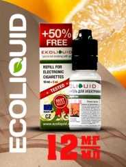 Жидкость для электронных сигарет EcoLiquid Лимон, 15 мл, никотин 12 мг/мл