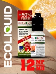 Жидкость для электронных сигарет EcoLiquid Лимон, 15 мл, никотин 12 мг/мл