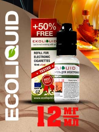 Жидкость для электронных сигарет EcoLiquid Кленовый сироп, 15 мл, никотин 12 мг/мл