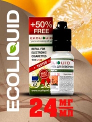 Жидкость для электронных сигарет EcoLiquid Лимон, 15 мл, никотин 24 мг/мл
